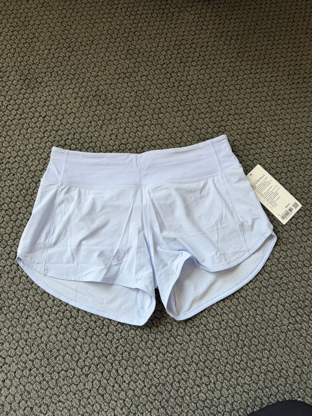 NWT Lululemon Speed Up Lined MR Athletic 4” Light Blue Shorts